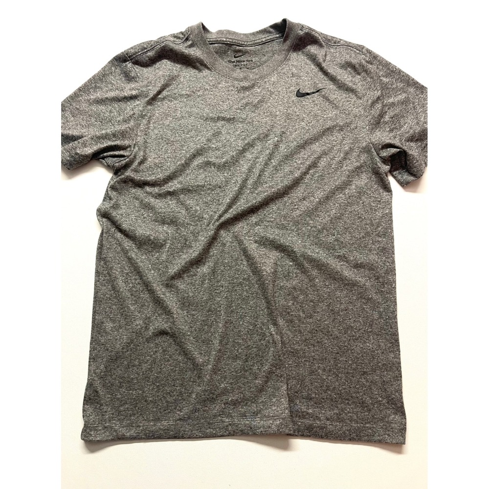 Nike Dri-FIT Mens Small Gray Heather Running Gym Workout Training T-Shirt 0422
